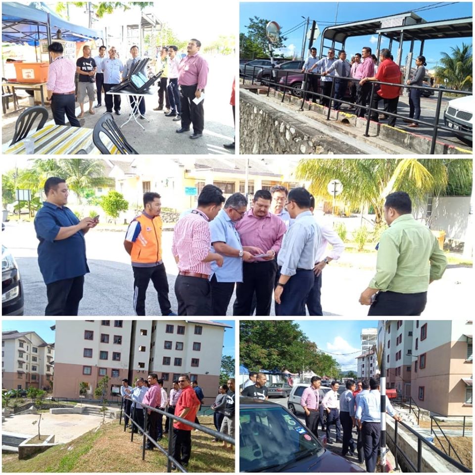 YBhg Datuk Bandar membuat lawatan ke lokasi isu tapak penjaja di Pangsapuri Jasmin.