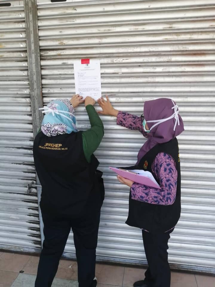 TINDAKAN PENUTUPAN PREMIS DALAM RADIUS PASAR BESAR SEREMBAN