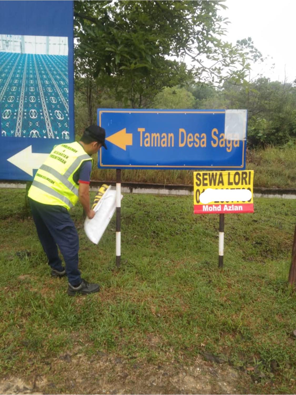 KERJA-KERJA MENURUNKAN POSTER, BUNTING, BANNER HARAM & TAMAT TEMPOH