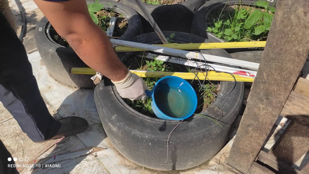 KERJA-KERJA LARVACIDING  DAN SOURCE REDUCTION 