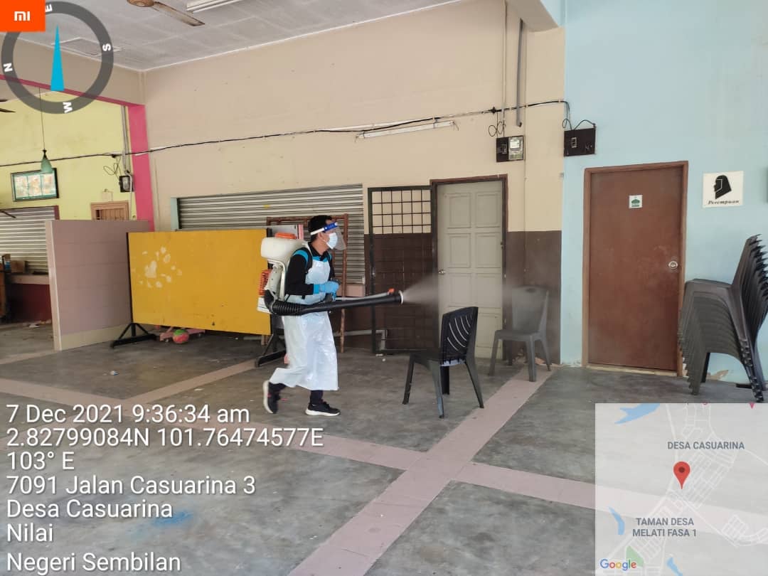 PEMBERSIHAN DAN SEMBURAN NYAHKUMAN (DISINFEKSI) KAWALAN NOVEL CORONAVIRUS COVID -19