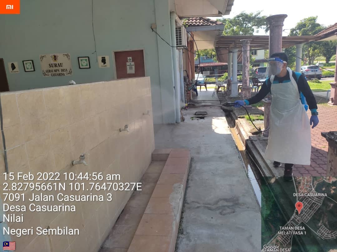 PEMBERSIHAN DAN SEMBURAN NYAHKUMAN (DISINFEKSI) KAWALAN NOVEL CORONAVIRUS COVID -19