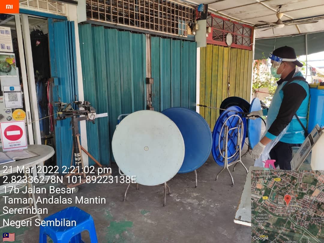 PEMBERSIHAN DAN SEMBURAN NYAHKUMAN (DISINFEKSI) KAWALAN NOVEL CORONAVIRUS COVID -19