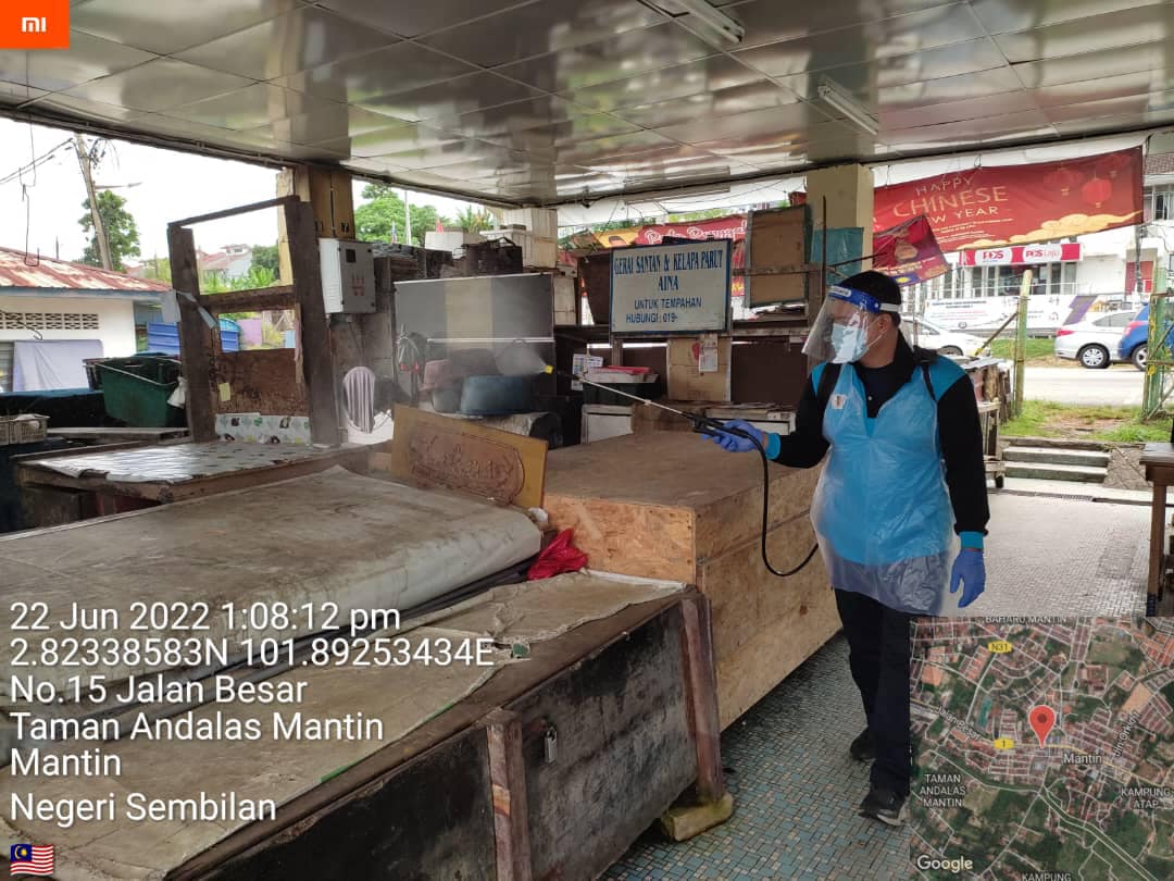 PEMBERSIHAN DAN SEMBURAN NYAHKUMAN (DISINFEKSI) KAWALAN NOVEL CORONAVIRUS COVID -19