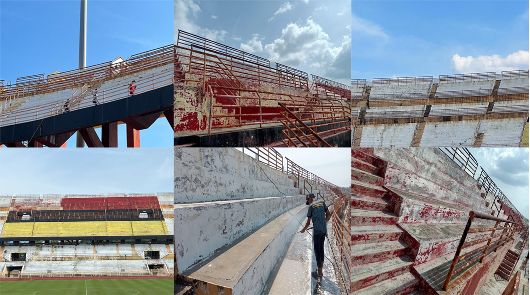 SEBELUM KERJA-KERJA MENGECAT DI STADIUM TUANKU ABDUL RAHMAN