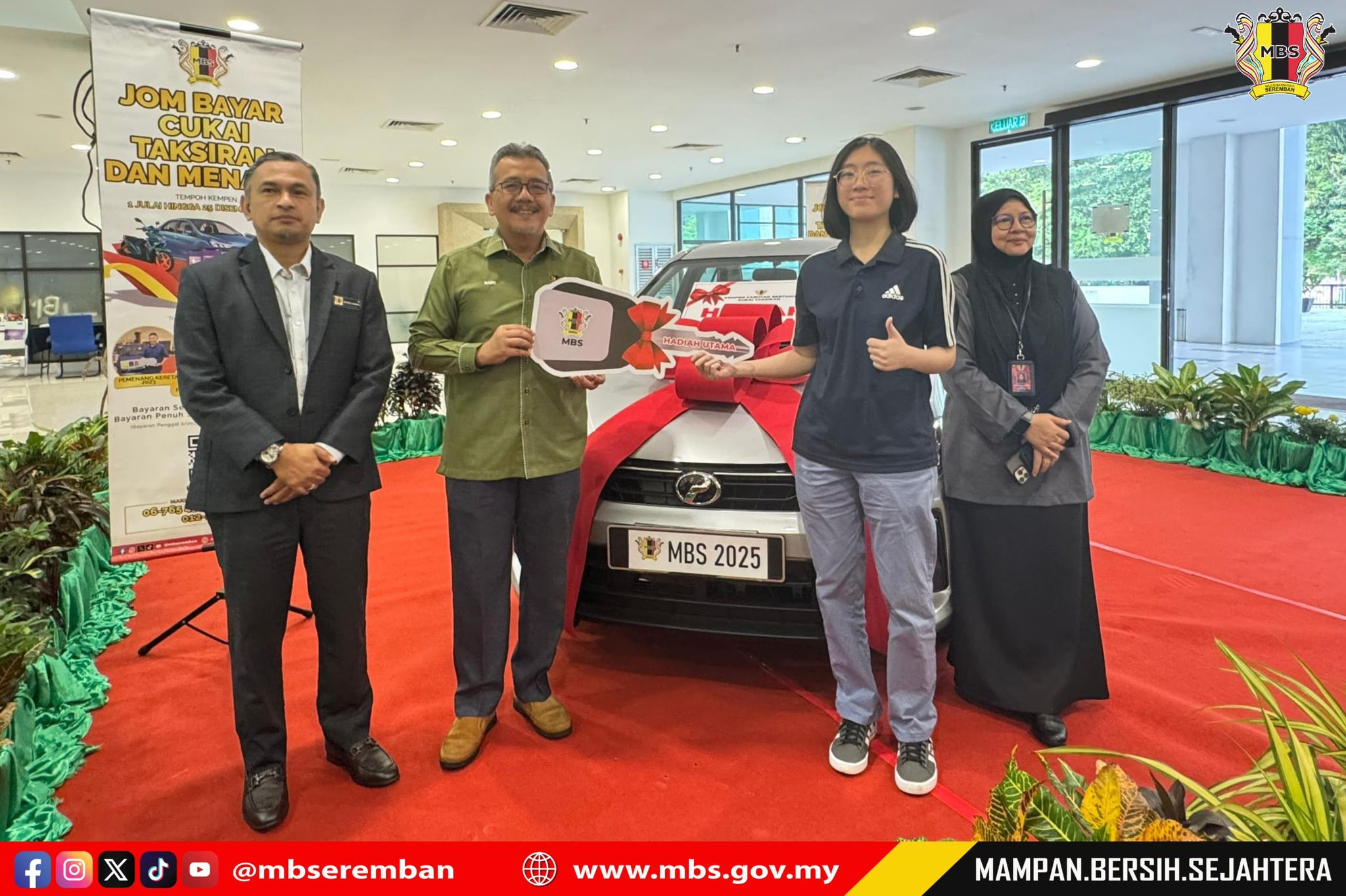 MAJLIS PENYAMPAIAN HADIAH KEMPEN CABUTAN BERTUAH KEPADA PEMBAYAR SECARA ATAS TALIAN DENGAN BAYARAN PENUH CUKAI TAKSIRAN SEHINGGA 31 DISEMBER 2026