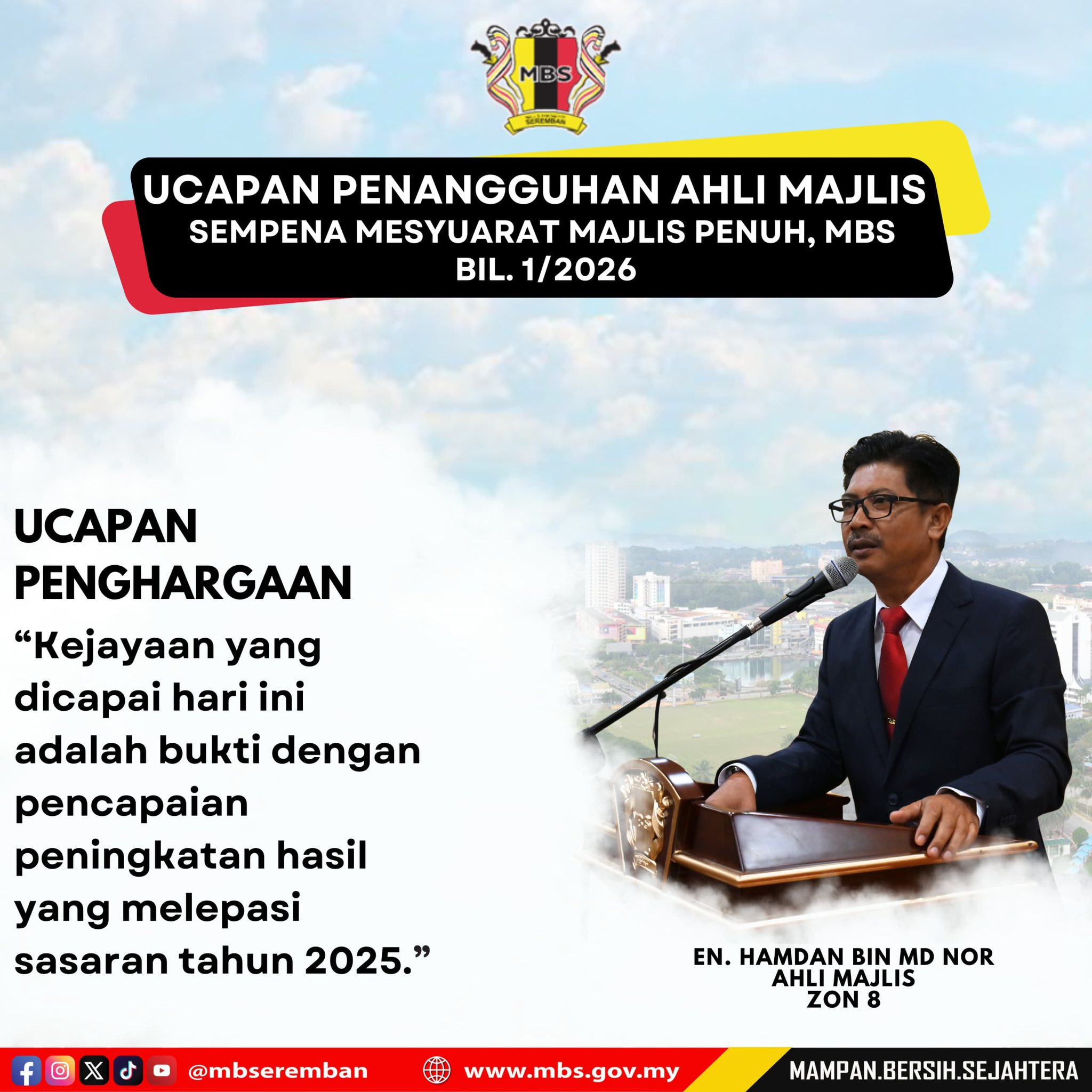 MESYUARAT MAJLIS PENUH Majlis Bandaraya Seremban BIL.1/2026