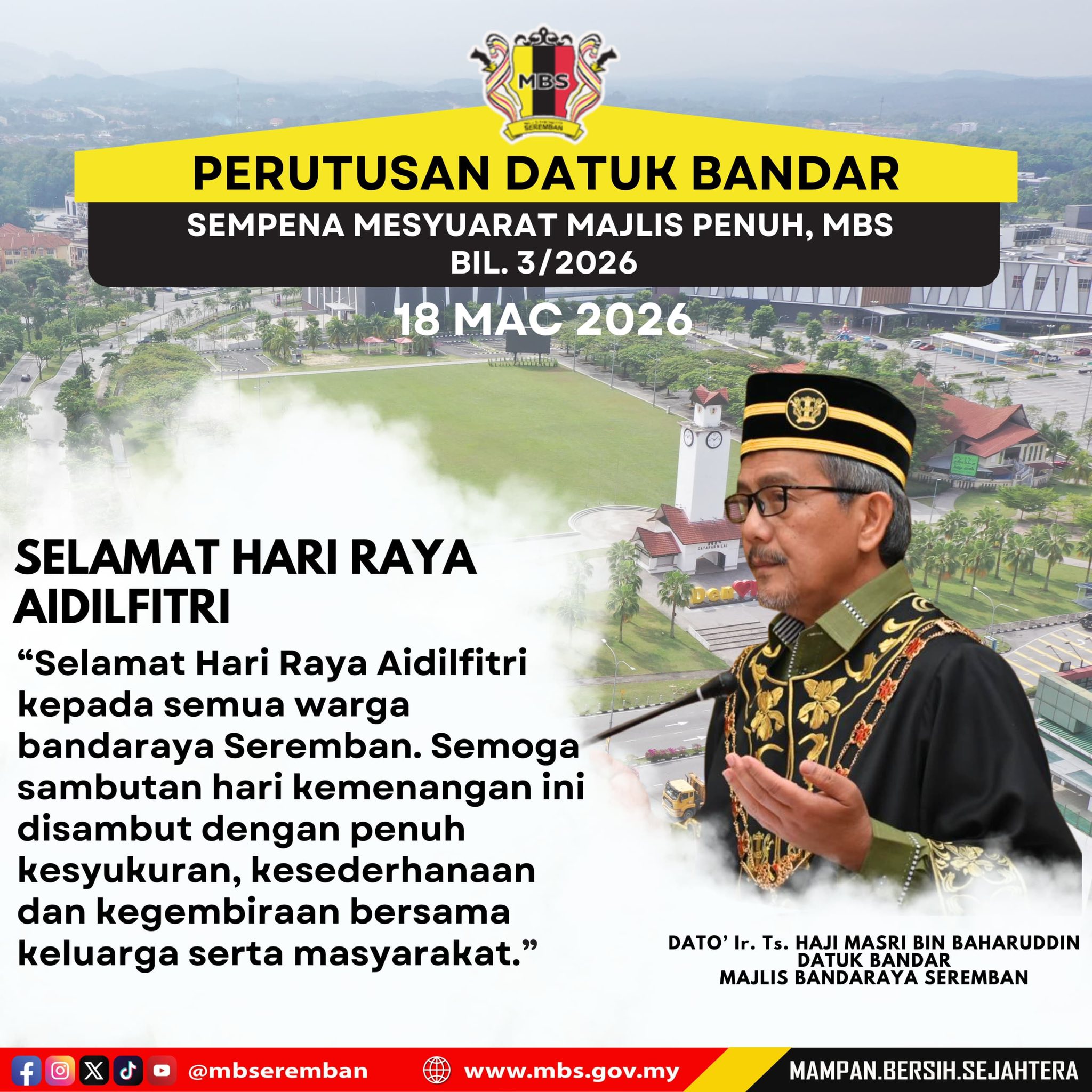 INTIPATI PERUTUSAN YBHG. DATUK BANDAR SEMASA MESYUARAT MAJLIS PENUH BIL.3/2026