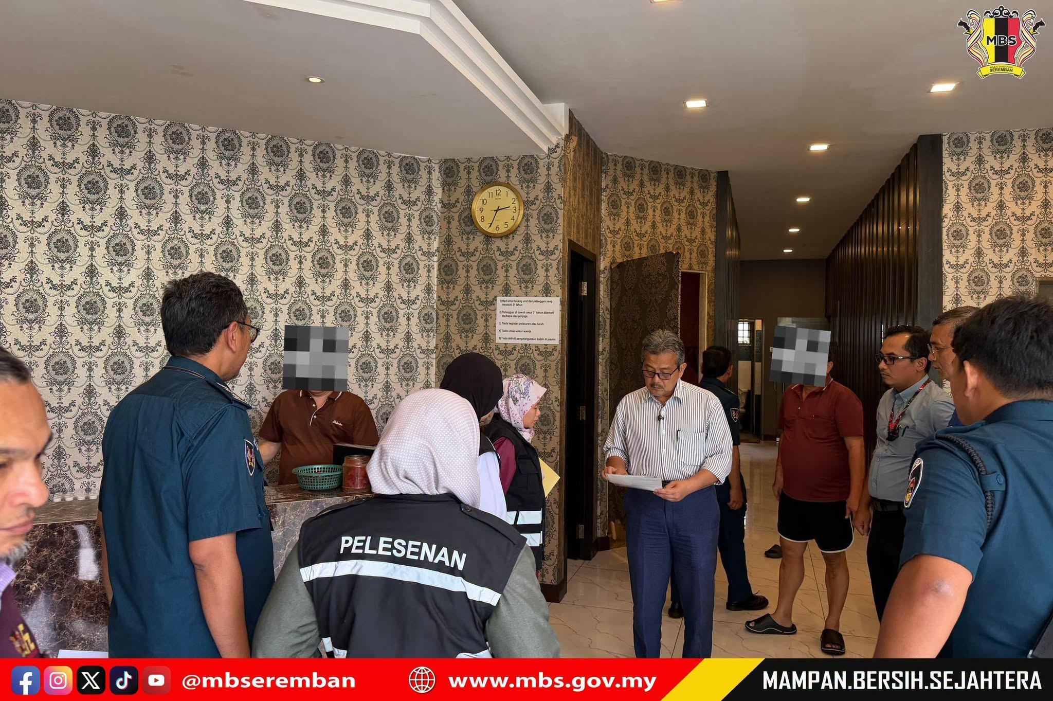 DATUK BANDAR SEREMBAN KETUAI OPERASI PEMERIKSAAN RUMAH URUT DAN RUMAH TUMPANGAN