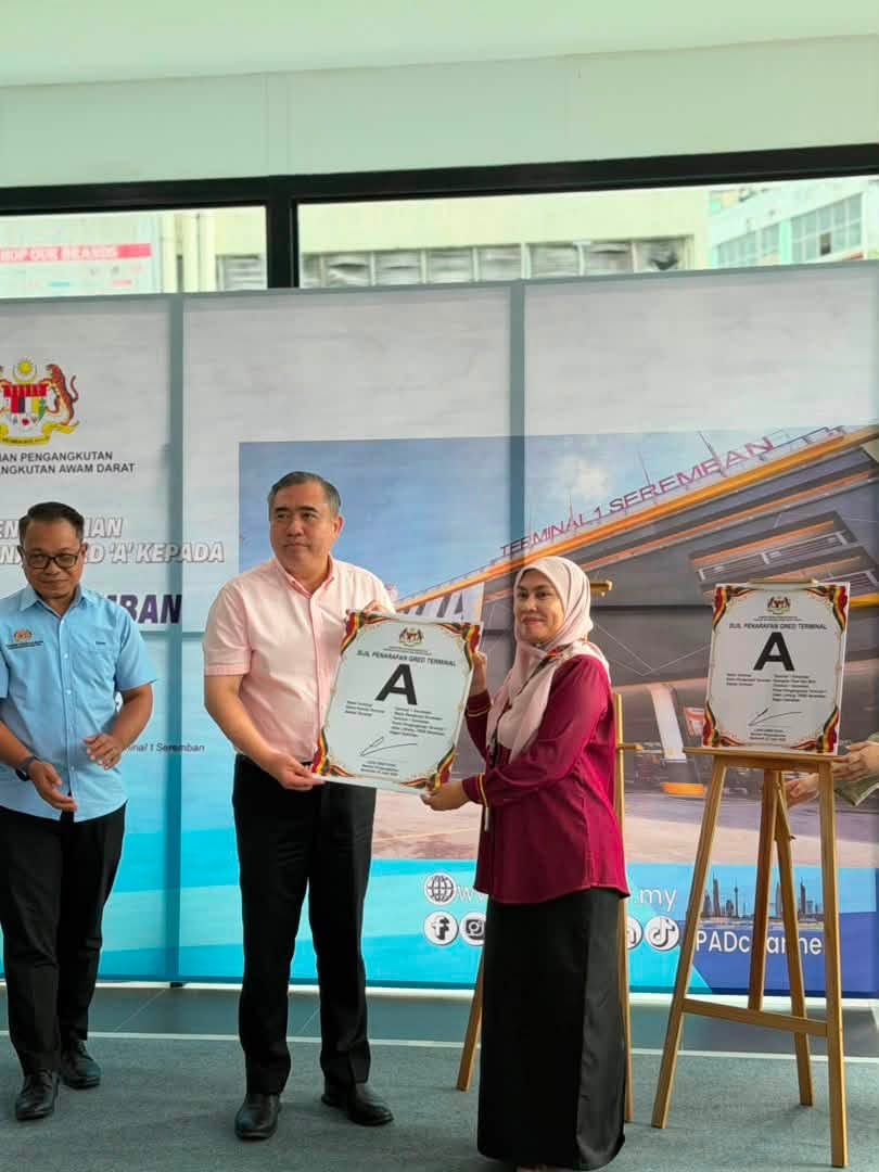 TERMINAL 1 SEREMBAN PEROLEH SIJIL PENARAFAN TERMINAL GRED A