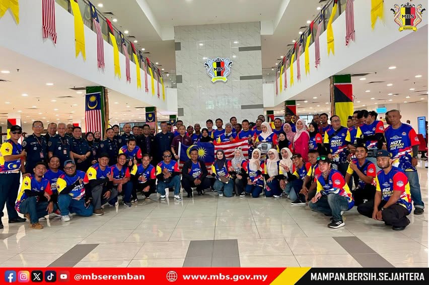 KUNJUNGAN KONVOI MERDEKA RIDE MAJLIS DAERAH TAMPIN KE MBS