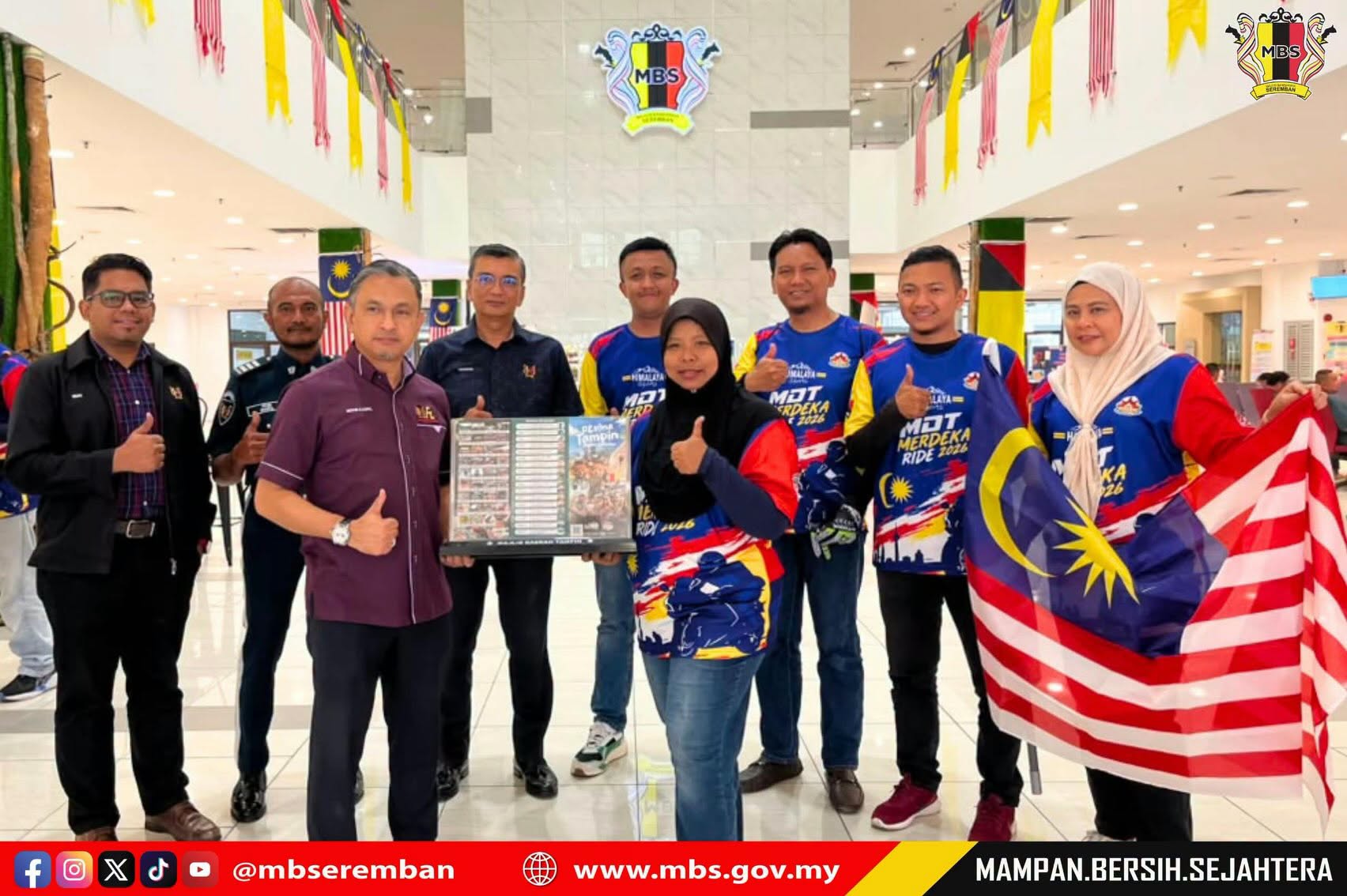 KUNJUNGAN KONVOI MERDEKA RIDE MAJLIS DAERAH TAMPIN KE MBS
