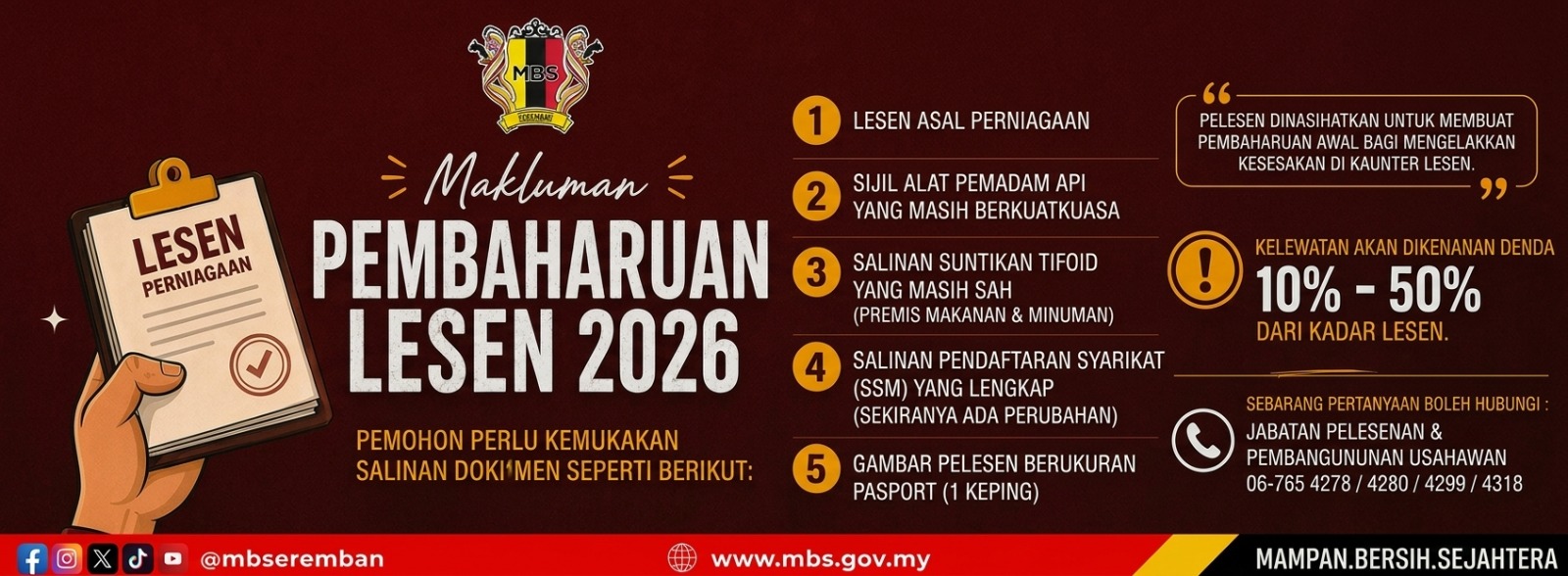 PEMBAHARUAN LESEN 2026