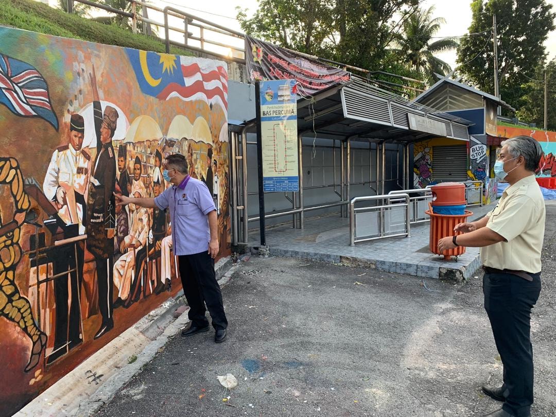 PROJEK MELUKIS DINDING SENI VISUAL DI JALAN YAM TUAN SEREMBAN.