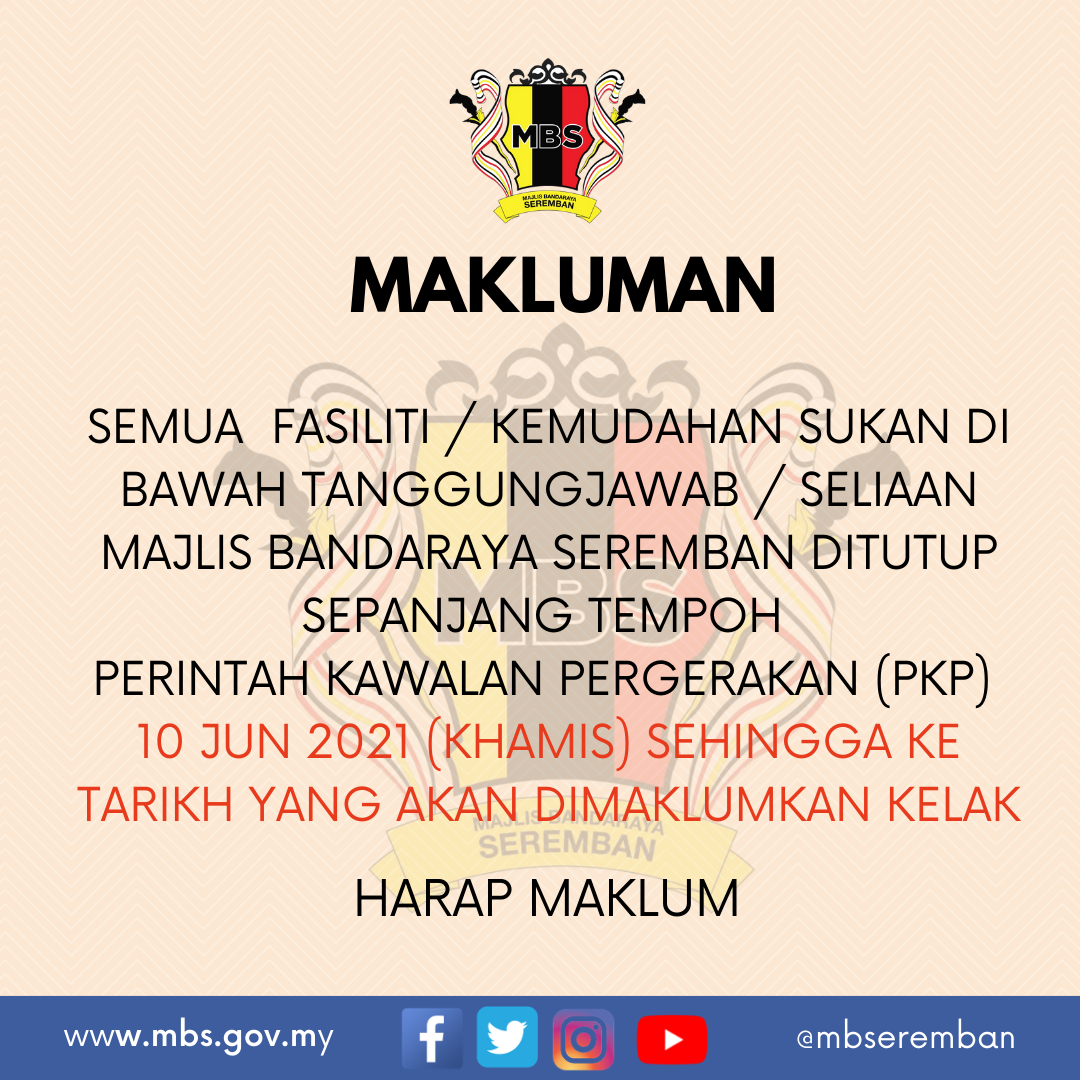 Penutupan Fasiliti Awam PKP 3.0