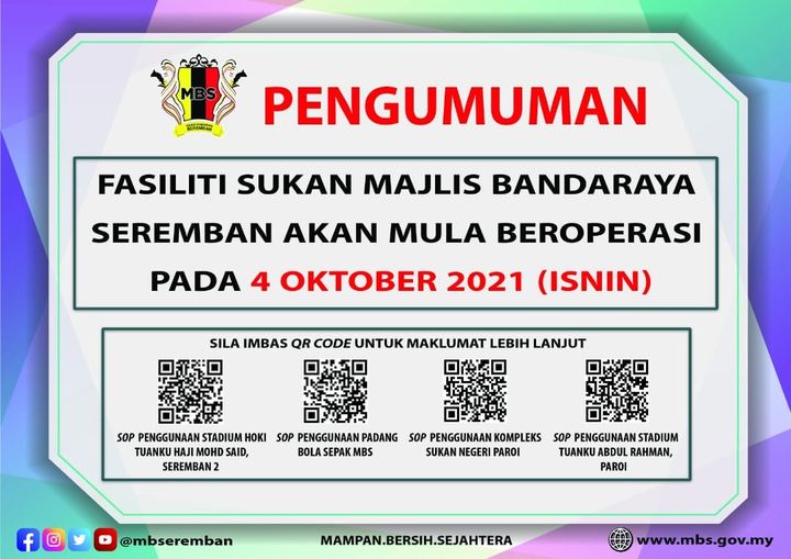 FASILITI SUKAN MBS AKAN MULE BEROPERASI