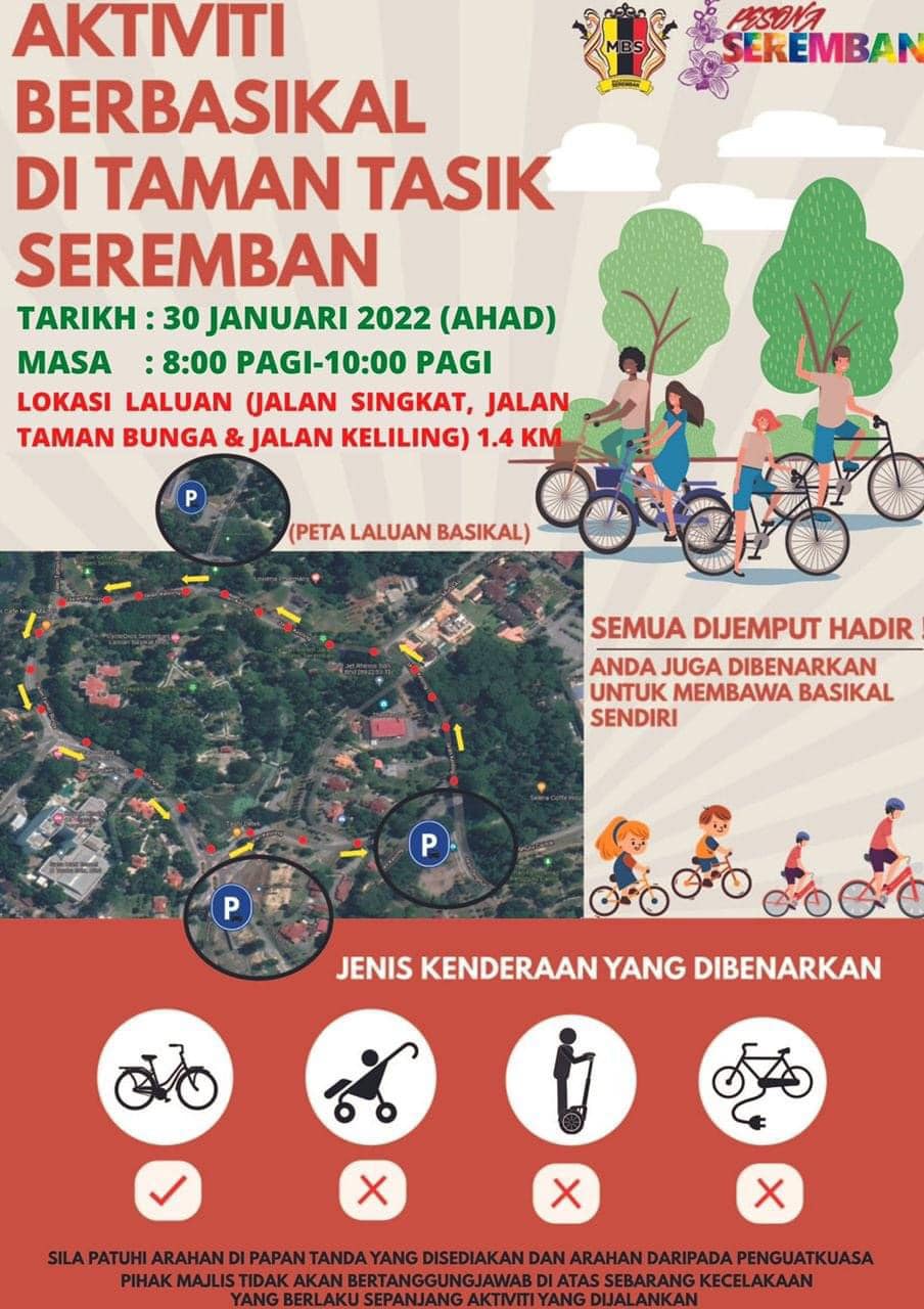 PROGRAM AKTIVITI BERBASIKAL DI TAMAN TASIK SEREMBAN