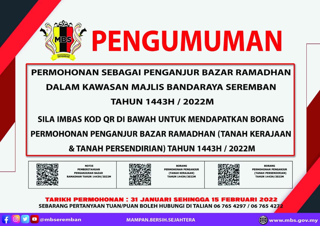 BAZAAR RAMADHAN ORGANIZER APPLICATION YEAR 1443H / 2022M