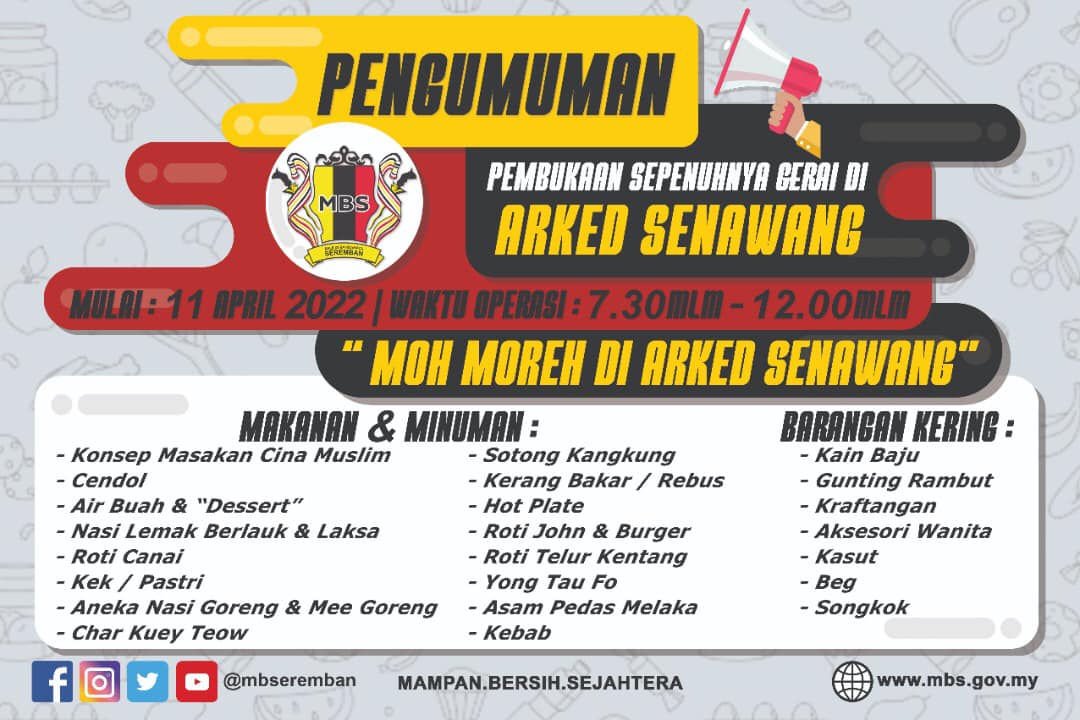 PEMBUKAAN SEPENUHNYA GERAI DI ARKED SENAWANG