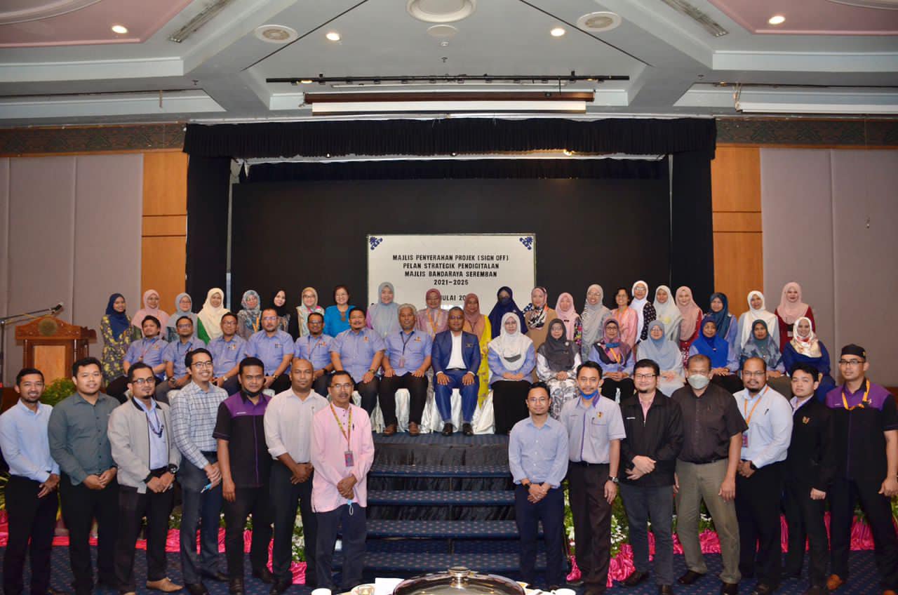 MAJLIS PENYERAHAN PROJEK (SIGN OFF) PELAN STRATEGIK PENDIGITALAN (PSP) MAJLIS BANDARAYA SEREMBAN 2021-2022