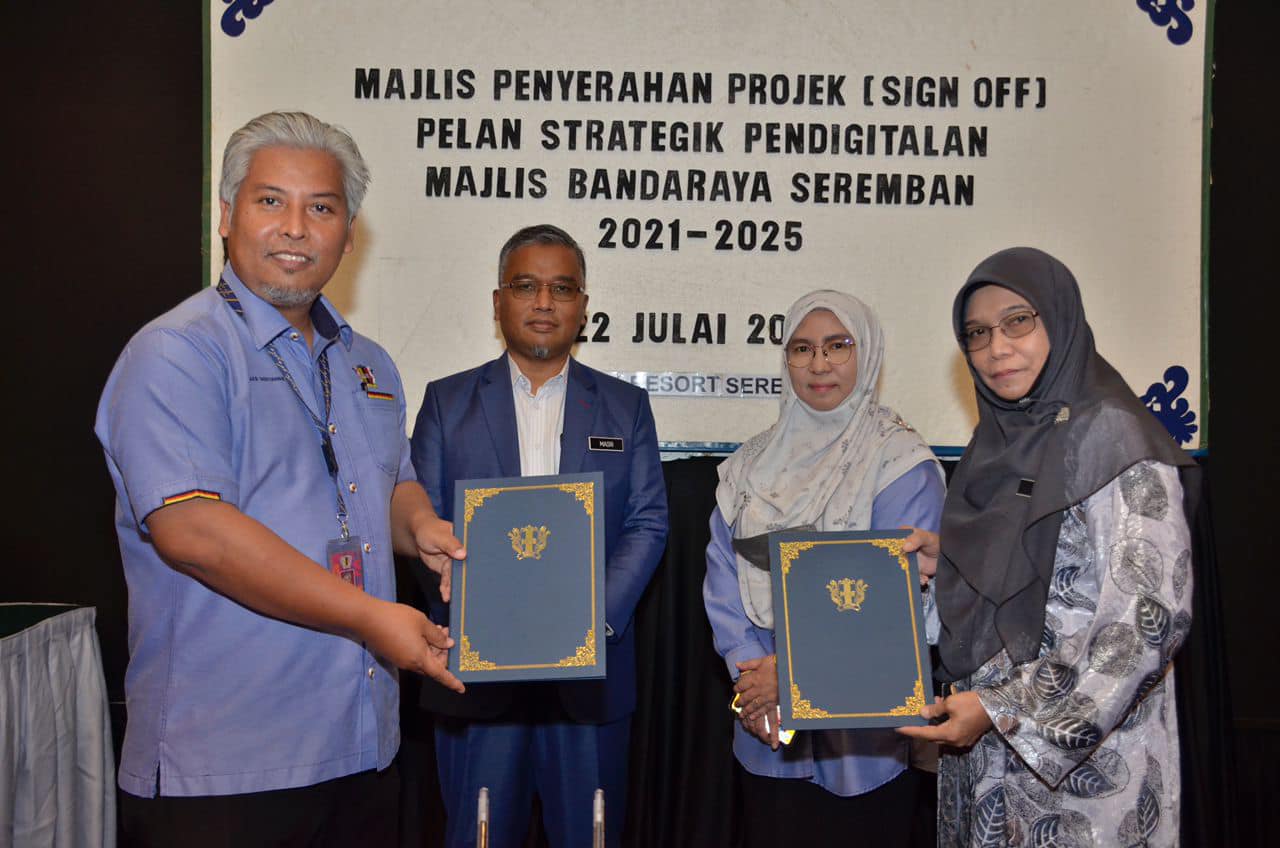 MAJLIS PENYERAHAN PROJEK (SIGN OFF) PELAN STRATEGIK PENDIGITALAN (PSP) MAJLIS BANDARAYA SEREMBAN 2021-2022