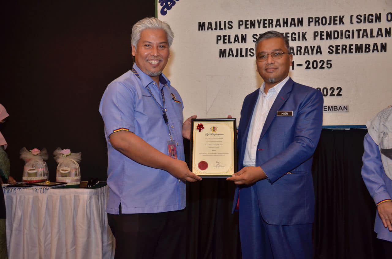 MAJLIS PENYERAHAN PROJEK (SIGN OFF) PELAN STRATEGIK PENDIGITALAN (PSP) MAJLIS BANDARAYA SEREMBAN 2021-2022