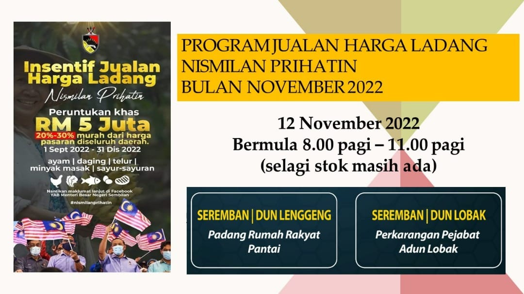 PROGRAM JUALAN HARGA LADANG NISMILAN PRIHATIN BULAN NOVEMBER 2022 