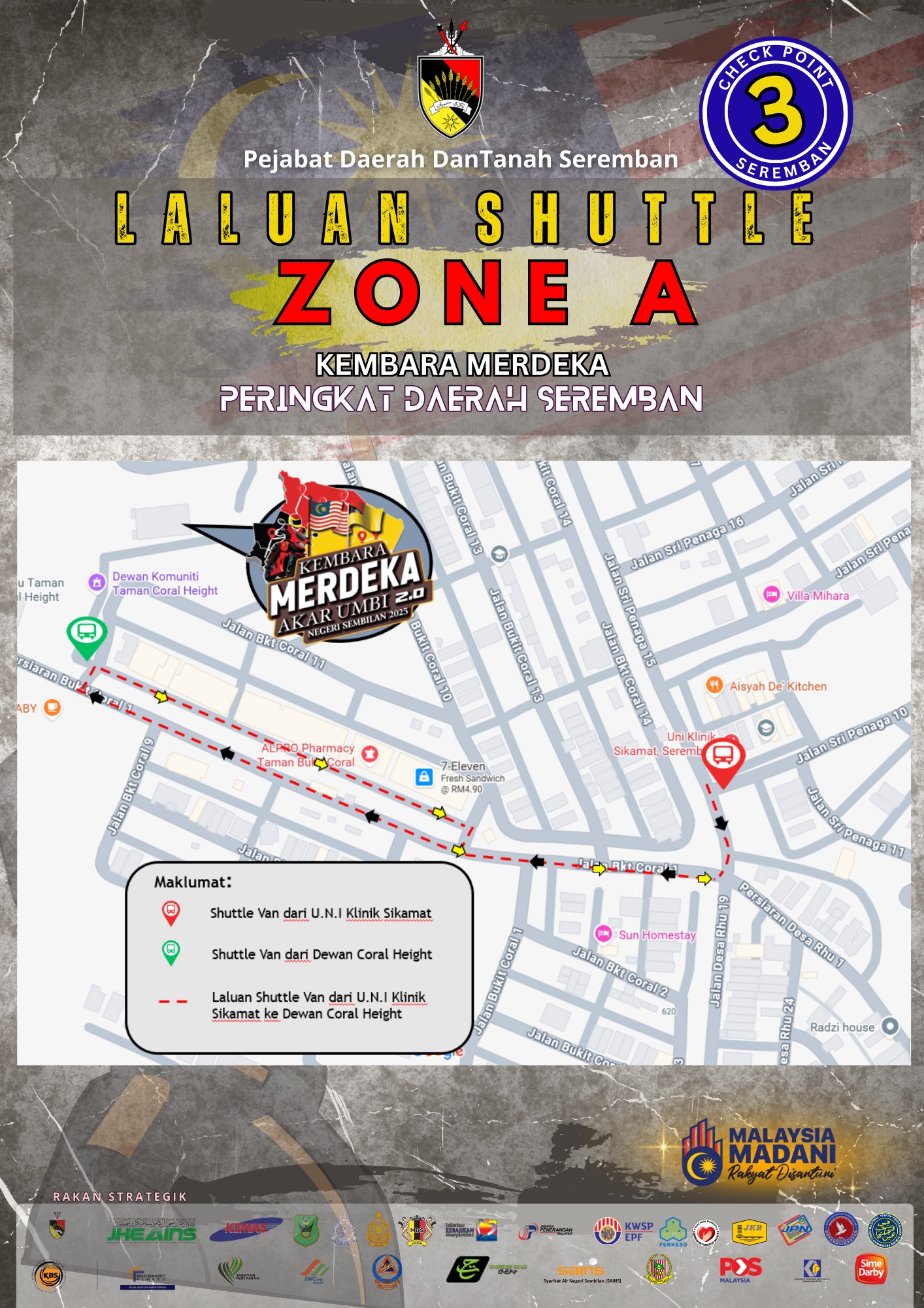 PERKHIDMATAN SHUTTLE VAN DISEDIAKAN DI DUA LALUAN KE DEWAN CORAL HEIGHT