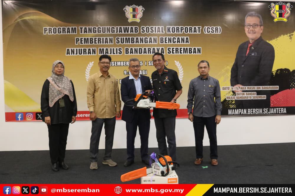 PROGRAM TANGGUNGJAWAB SOSIAL (CSR) PEMBERIAN SUMBANGAN BENCANA ANJURAN MAJLIS BANDARAYA SEREMBAN