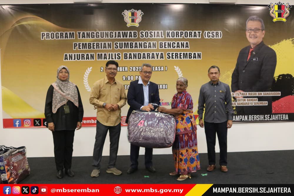 PROGRAM TANGGUNGJAWAB SOSIAL (CSR) PEMBERIAN SUMBANGAN BENCANA ANJURAN MAJLIS BANDARAYA SEREMBAN