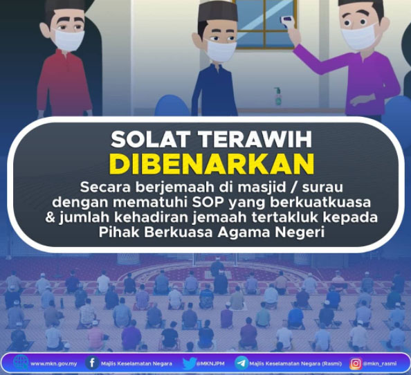 SOLAT TERAWIH DIBENARKAN
