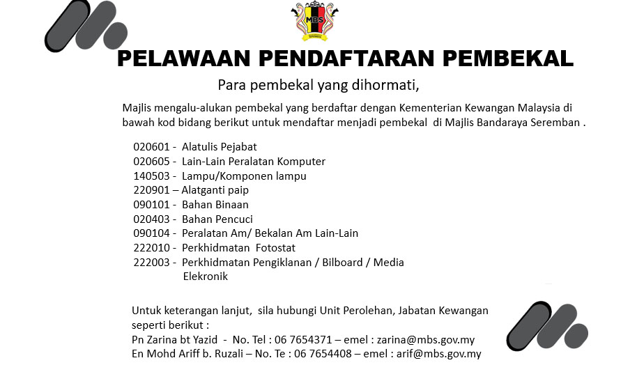 PENDAFTARAN PEMBEKAL