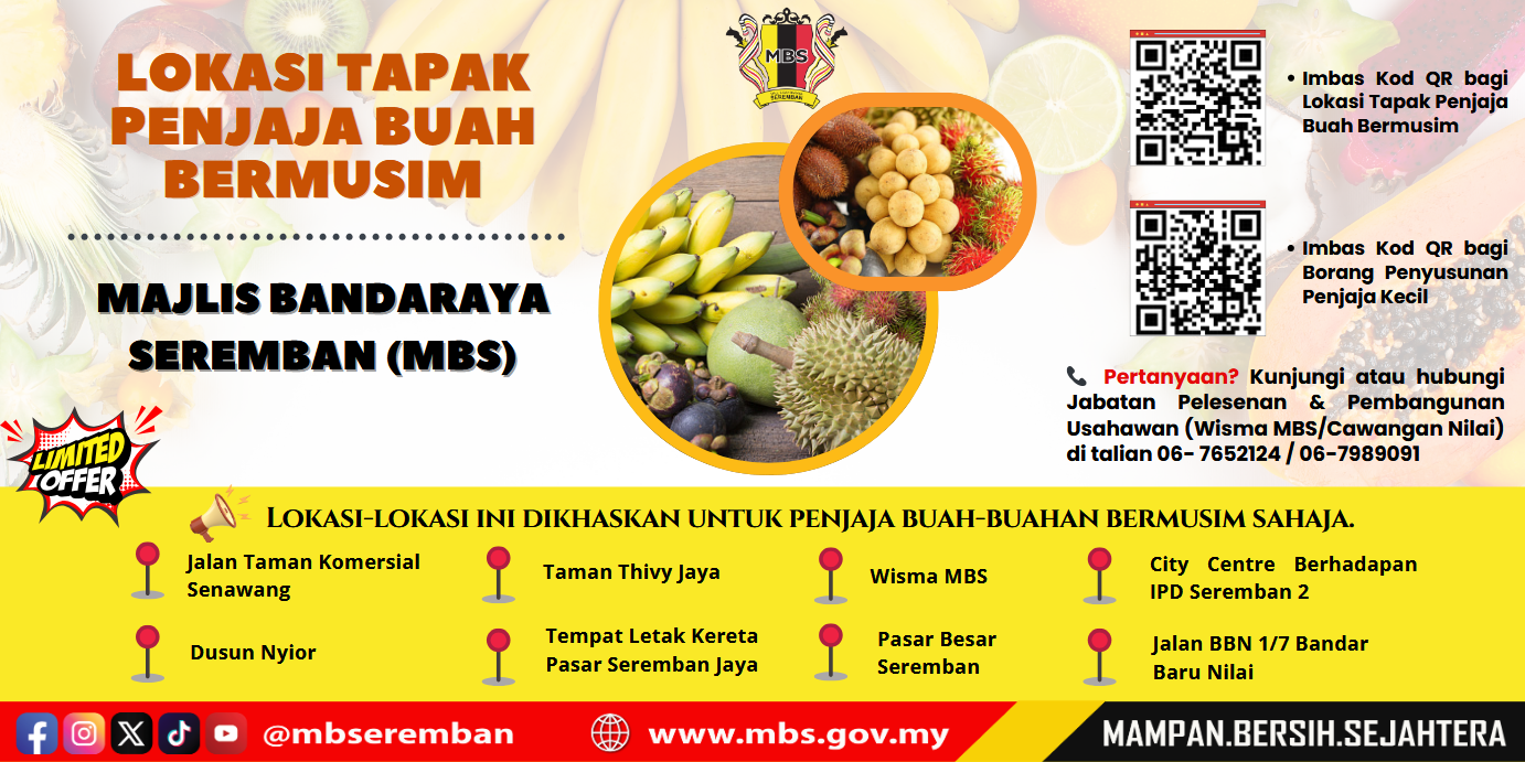 POSTER HEBAHAN TAPAK PENJAJA BUAH BERMUSIM 