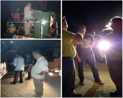 YBhg Datuk Bandar memantau kebakaran yang berlaku di tapak pembuangan sampah lama