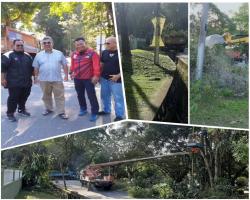 YBhg Datuk Bandar meninjau kerja - kerja pembersihan kawasan di sekitar Jalan Keliling, Seremban.