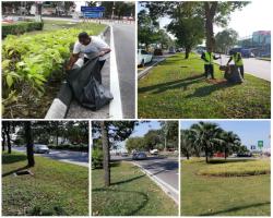 Task Force pembersihan di sekitar Persiaran Pusat Bandar Nilai pada 02 Mac 2020 (Isnin)