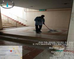 PEMBERSIHAN TEROWONG PEJALAN KAKI KTM