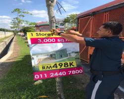 KERJA-KERJA MENURUNKAN POSTER BUNTING BANNER HARAM & TAMAT TEMPOH