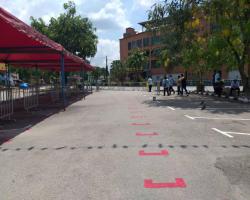 KERJA-KERJA PENYEDIAAN GARISAN UNTUK PENGUNJUNG PASAR BESAR SEREMBAN