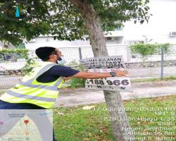 KERJA-KERJA MENURUNKAN POSTER, BUNTING, BANNER HARAM & TAMAT TEMPOH