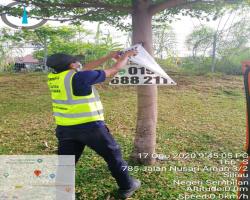 KERJA-KERJA MENURUNKAN POSTER, BUNTING, BANNER HARAM & TAMAT TEMPOH