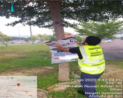 KERJA-KERJA MENURUNKAN POSTER, BUNTING, BANNER HARAM & TAMAT TEMPOH