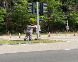 KERJA-KERJA MENURUNKAN POSTER, BUNTING, BANNER HARAM & TAMAT TEMPOH