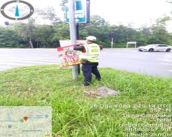 KERJA-KERJA MENURUNKAN POSTER, BUNTING, BANNER HARAM & TAMAT TEMPOH