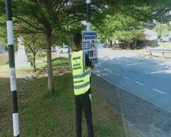 KERJA-KERJA MENURUNKAN POSTER, BUNTING, BANNER HARAM & TAMAT TEMPOH