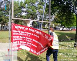 KERJA-KERJA MENURUNKAN POSTER, BUNTING, BANNER HARAM & TAMAT TEMPOH