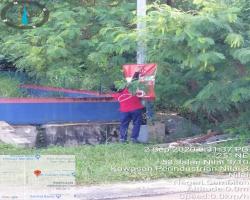 KERJA-KERJA MENURUNKAN POSTER, BUNTING, BANNER HARAM & TAMAT TEMPOH