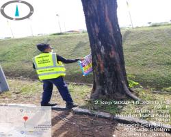 KERJA-KERJA MENURUNKAN POSTER, BUNTING, BANNER HARAM & TAMAT TEMPOH