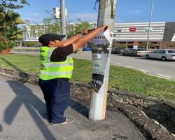 KERJA-KERJA MENURUNKAN POSTER, BUNTING, BANNER HARAM & TAMAT TEMPOH