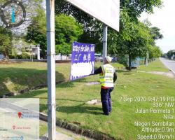 KERJA-KERJA MENURUNKAN POSTER, BUNTING, BANNER HARAM & TAMAT TEMPOH